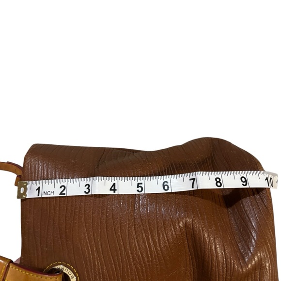 Dooney and Bourke Leather Tote Bag Brown Waves - Picture 11 of 12